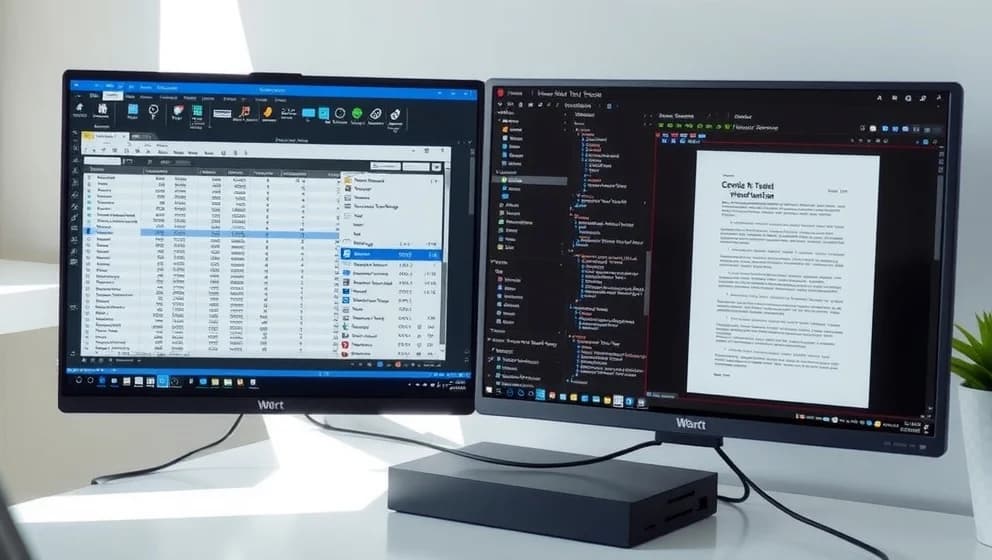 Dela skärm i två fönster på din dator