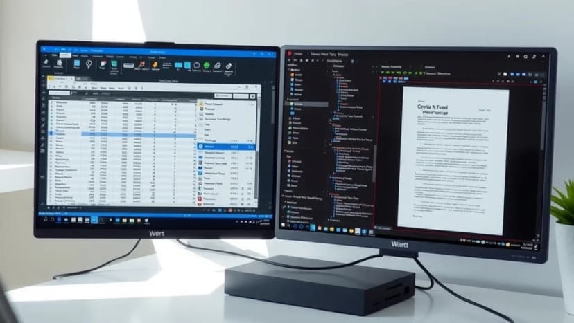 Dela skärm i två fönster på din dator