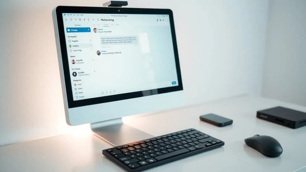 Messenger på datorn för snabb kommunikation